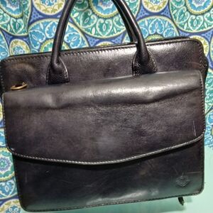Vintage Franklin Covey Black Briefcase Classic Leather Design